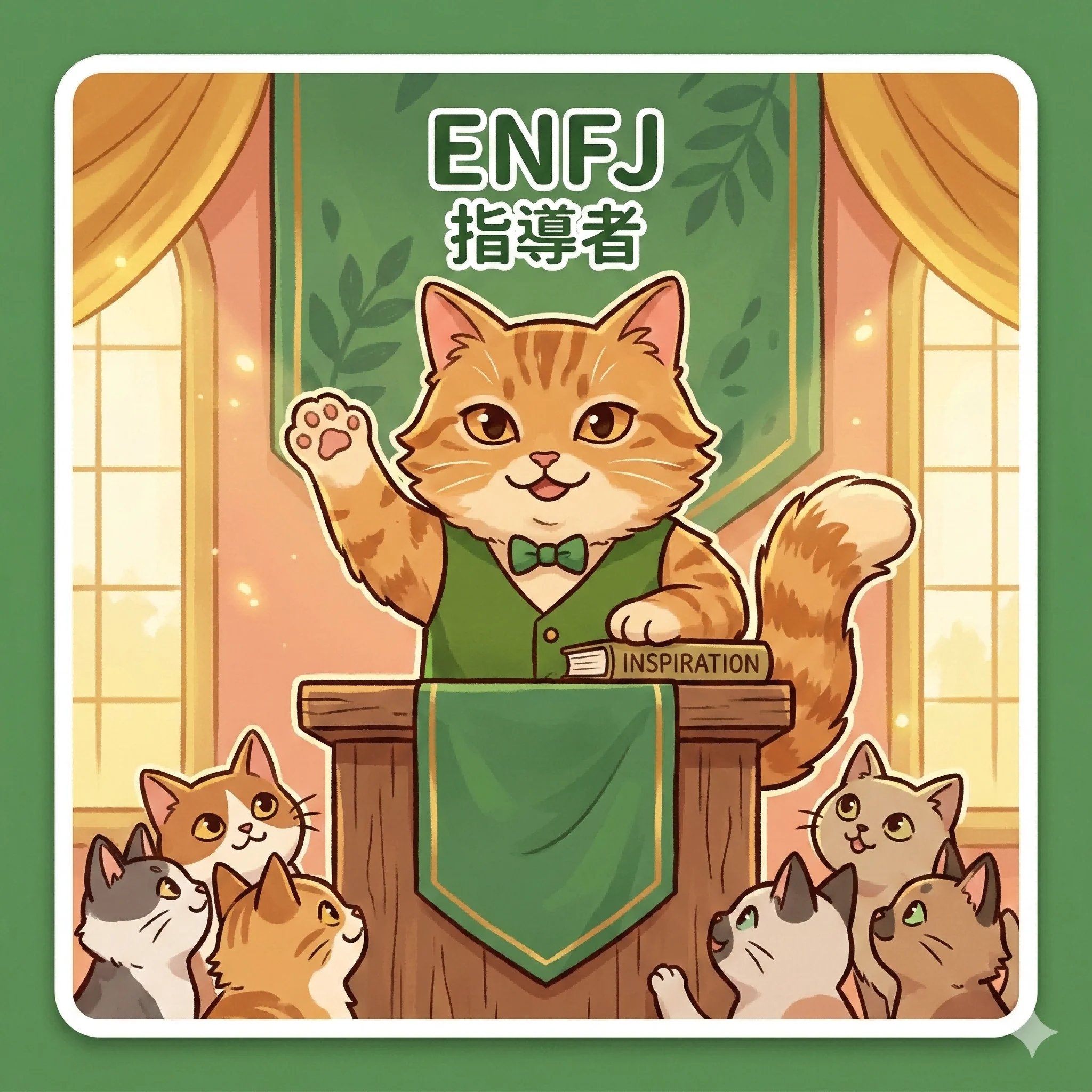 ENFJ 指導者 MBTI 人格貓｜馥靈之鑰