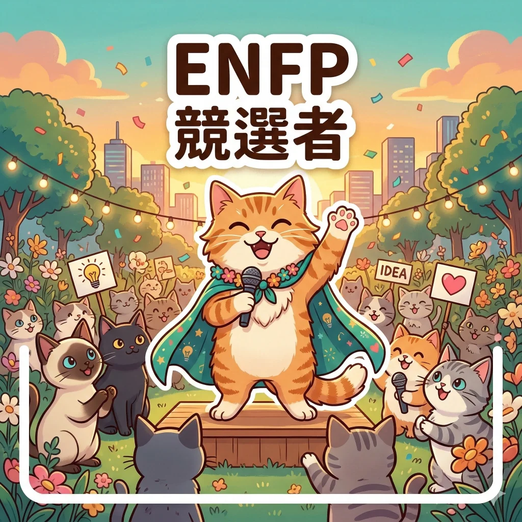 ENFP 競選者 MBTI 人格貓｜馥靈之鑰