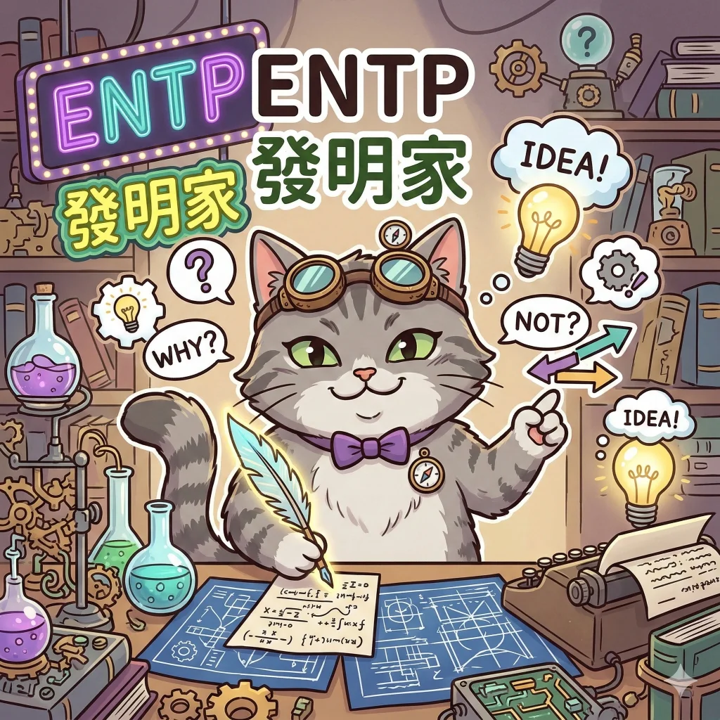 ENTP 發明家 MBTI 人格貓｜馥靈之鑰