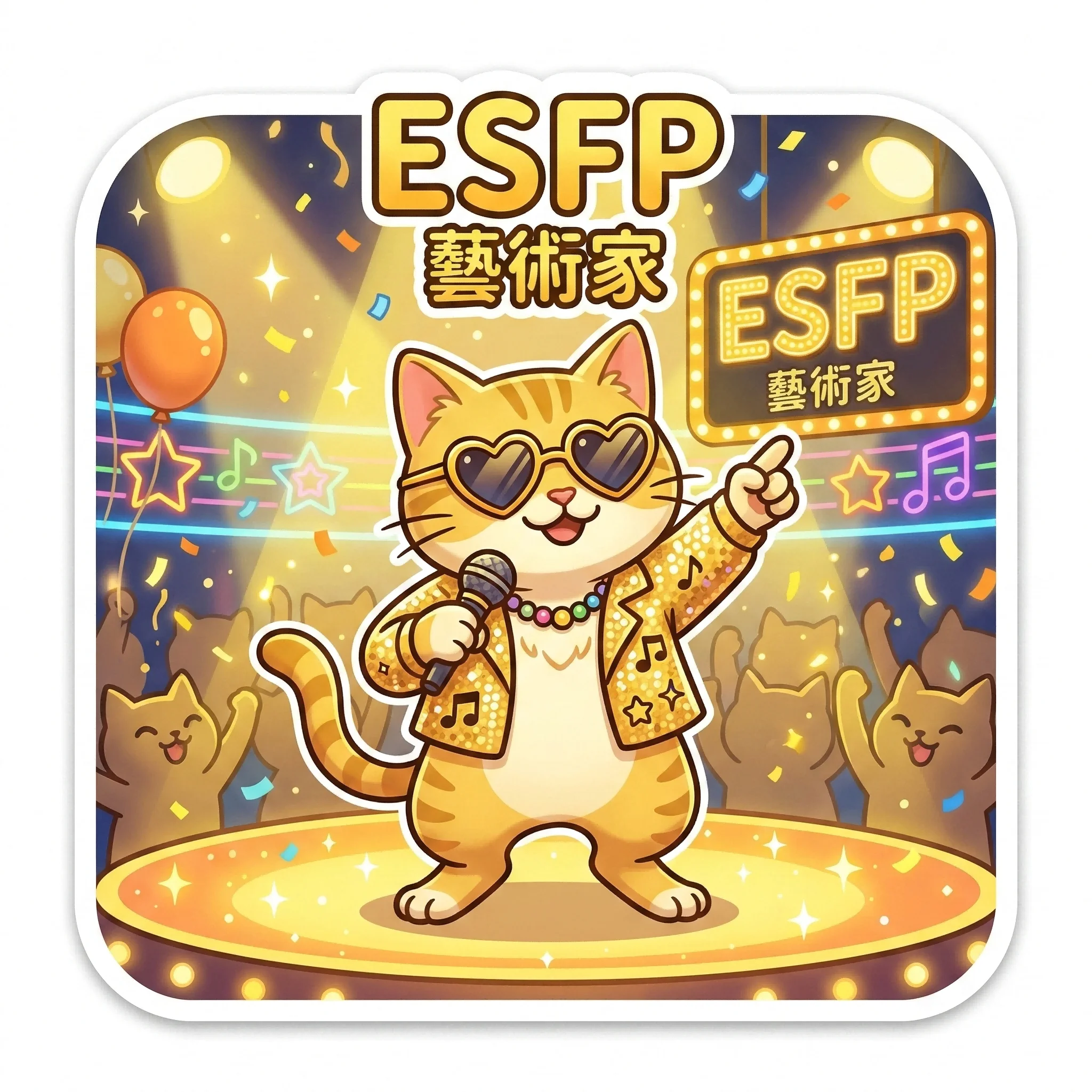 ESFP 藝術家 MBTI 人格貓｜馥靈之鑰