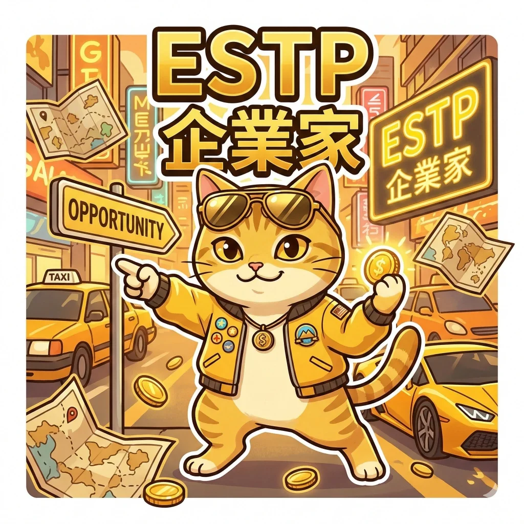 ESTP 企業家 MBTI 人格貓｜馥靈之鑰