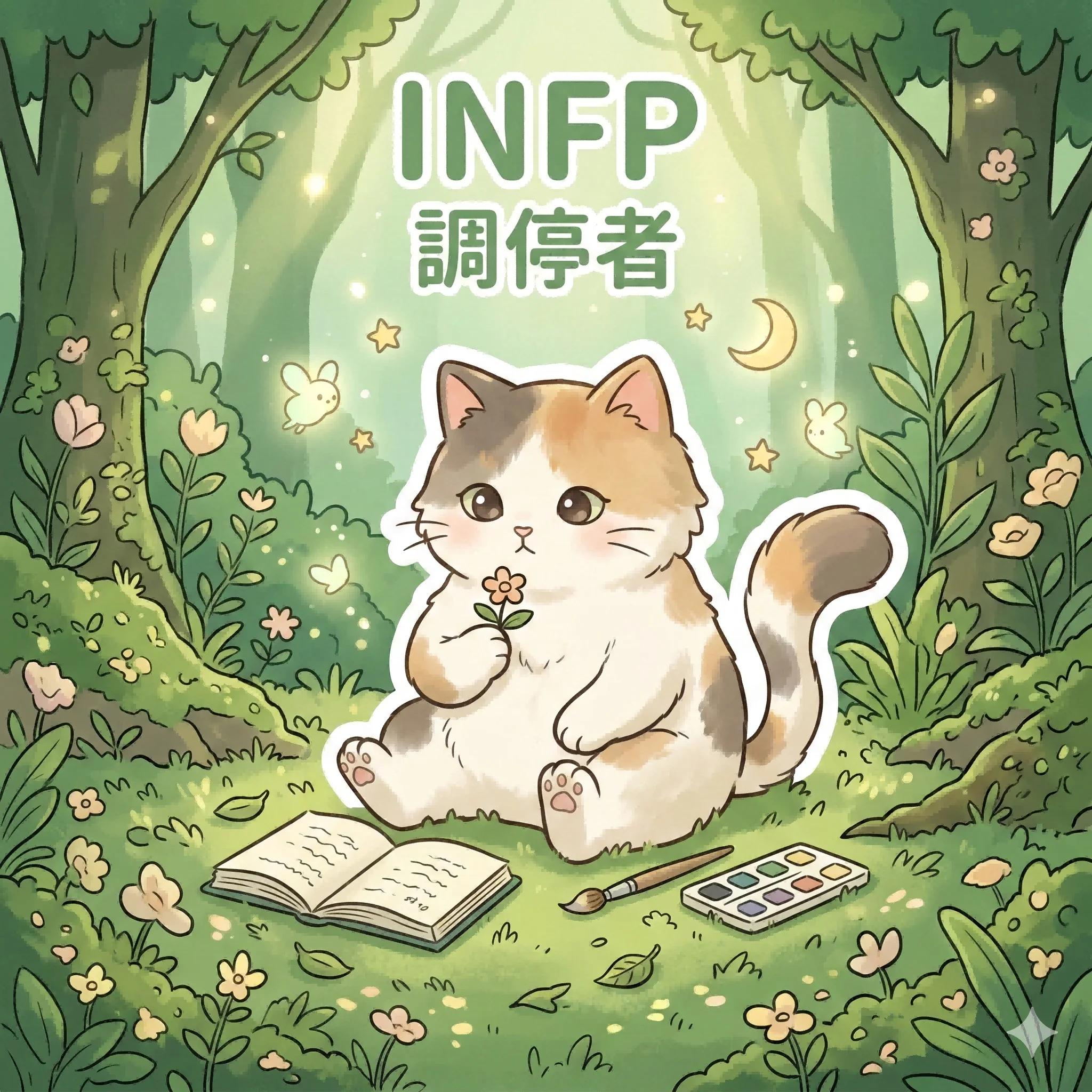 INFP 調停者 MBTI 人格貓｜馥靈之鑰