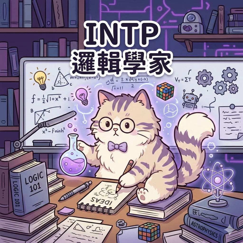 INTP 邏輯學家 MBTI 人格貓｜馥靈之鑰