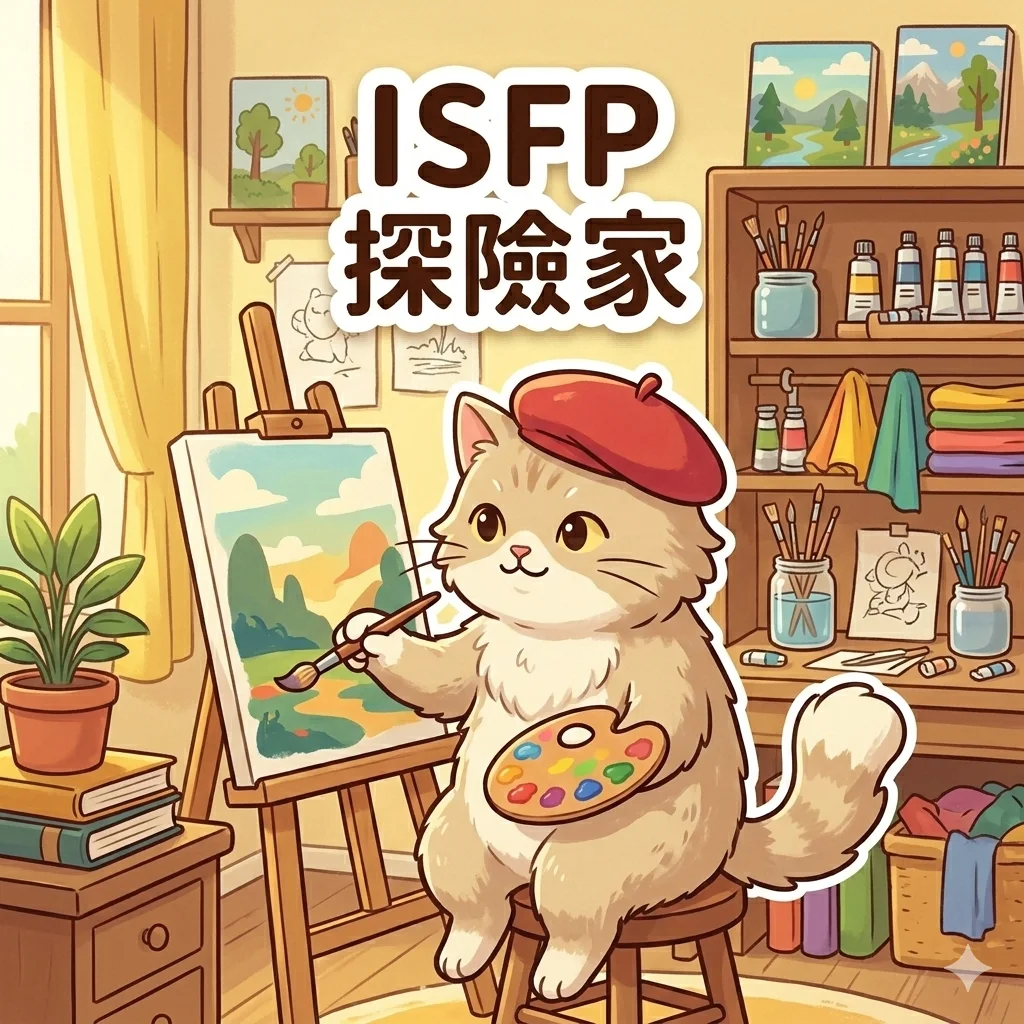 ISFP 探險家 MBTI 人格貓｜馥靈之鑰