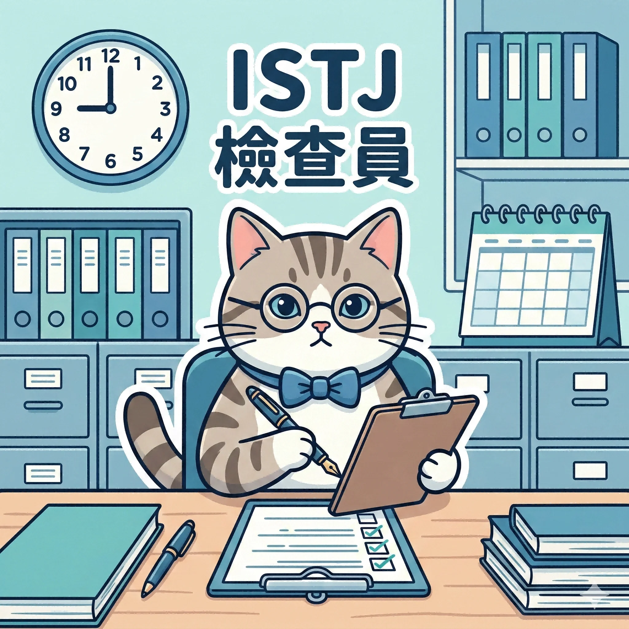 ISTJ 檢查員 MBTI 人格貓｜馥靈之鑰