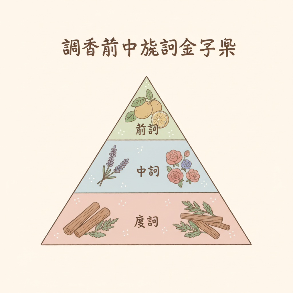 調香前中後調金字塔