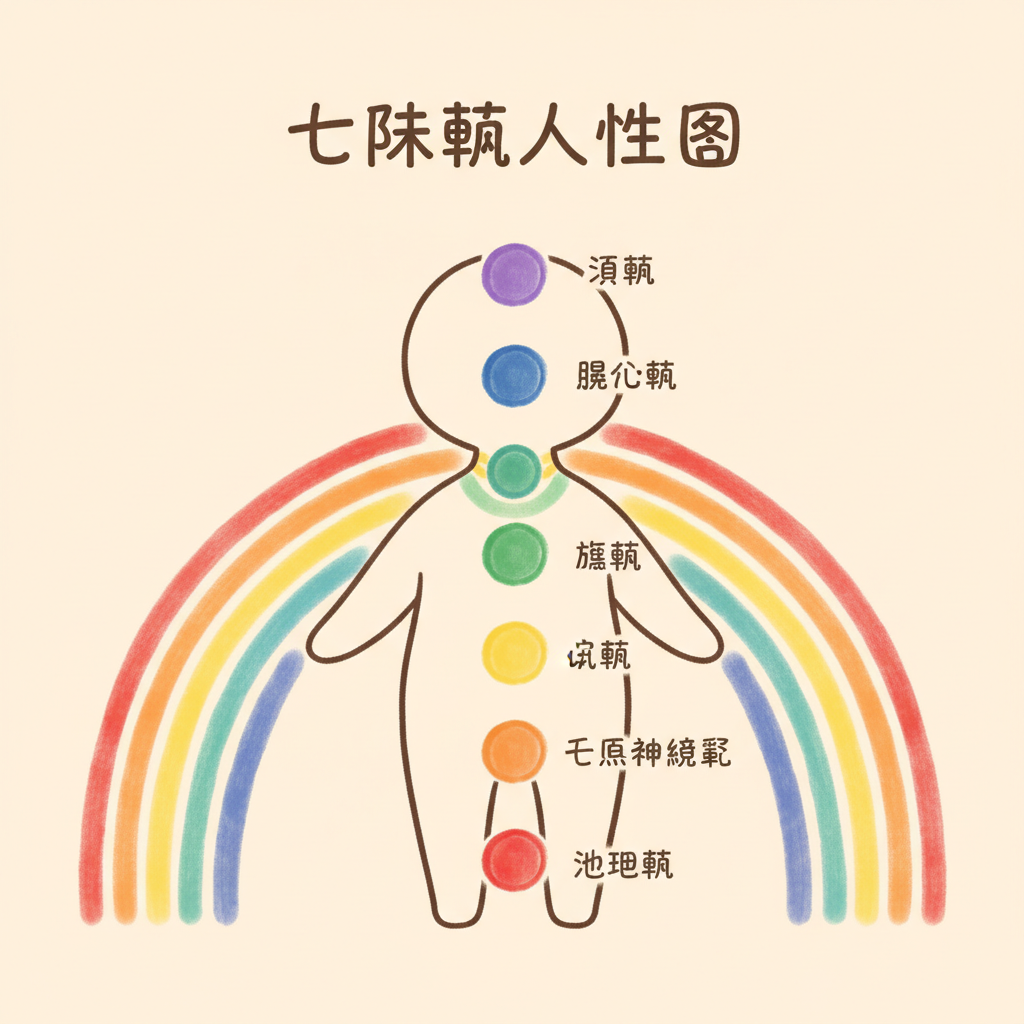 七脈輪人體圖