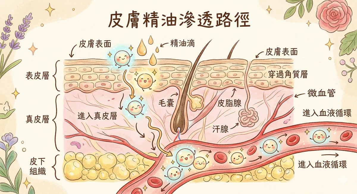 皮膚精油滲透路徑