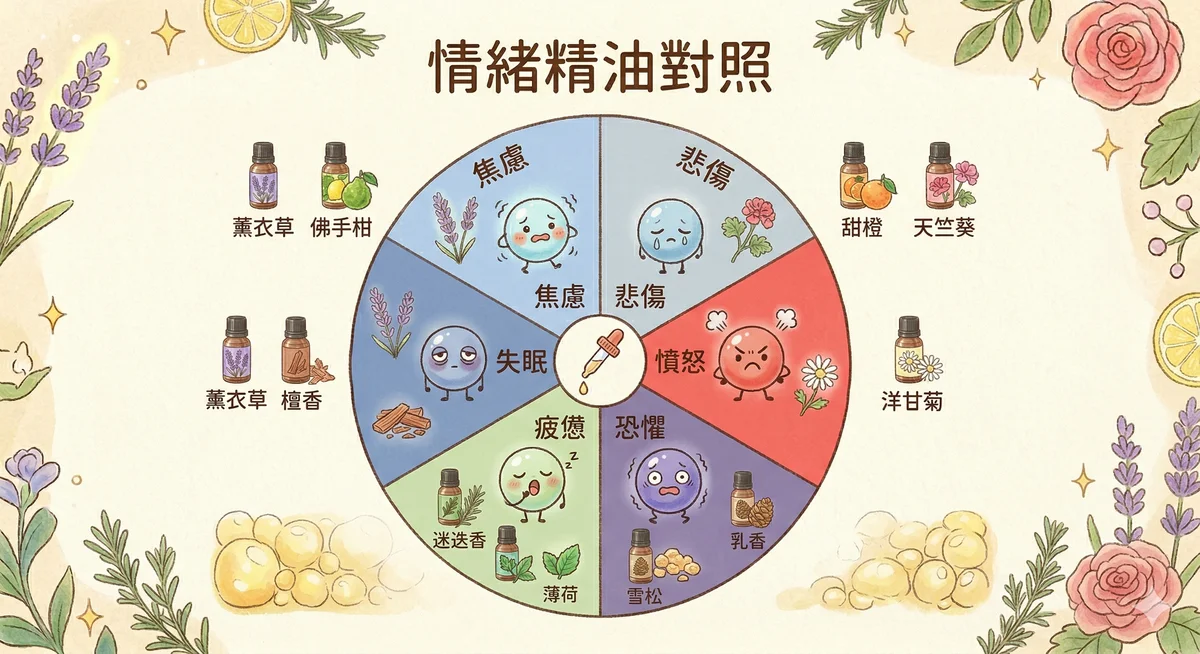 情緒精油对照轮