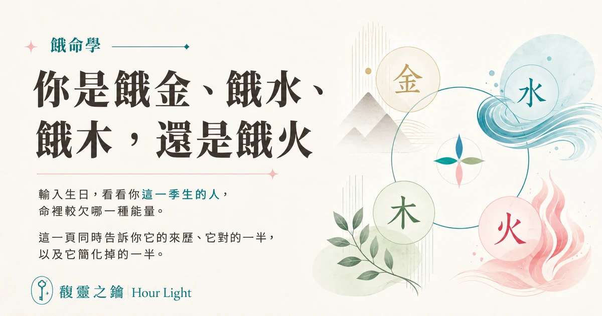饿命学查找：你是饿金、饿水、饿木，还是饿火