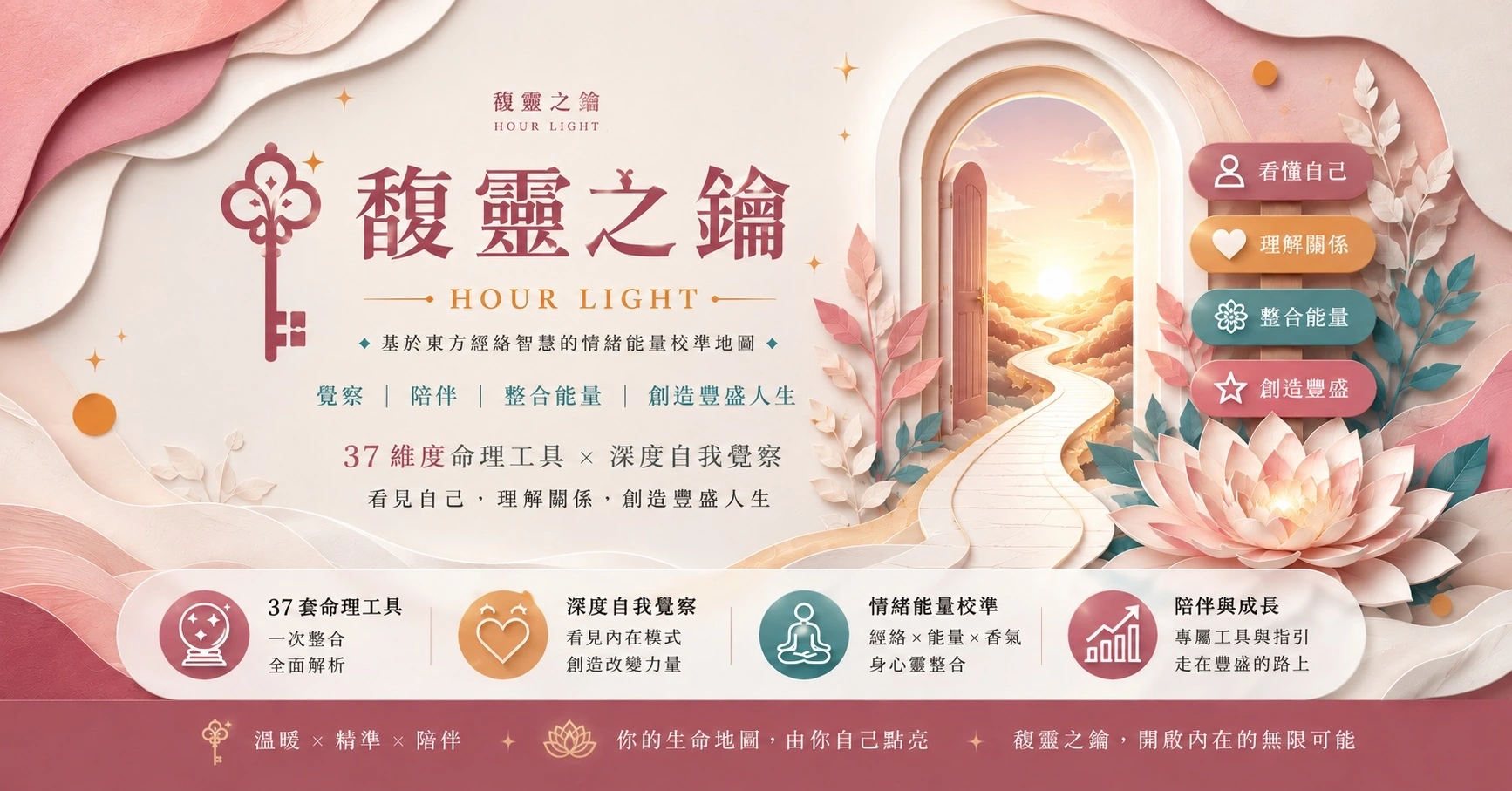 馥靈之鑰 Hour Light｜37 維度命理工具 × 深度自我覺察，看見自己、理解關係、創造豐盛人生