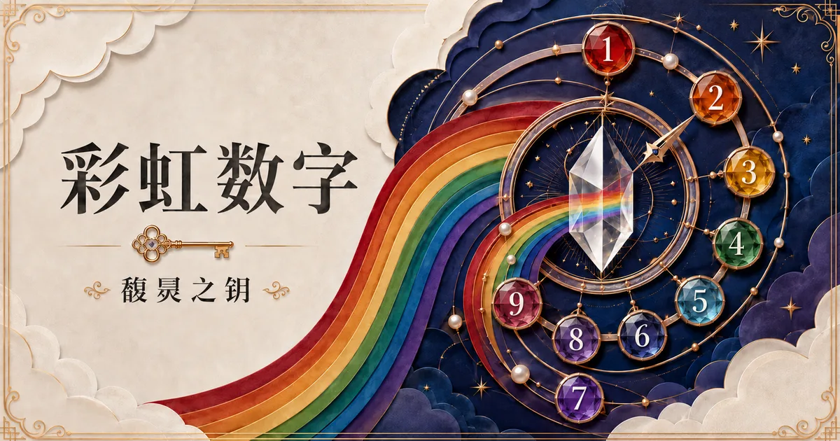 彩虹数字：1 到 9 的数字盘与光谱